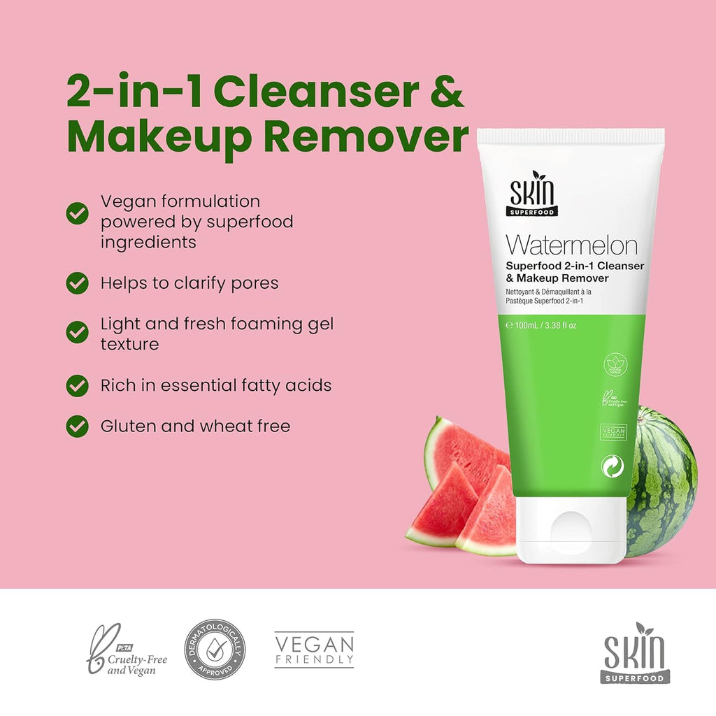 Skin Superfood Watermelon Superfood 2 In 1 Cleanser And Makeup Remover 100ml-4