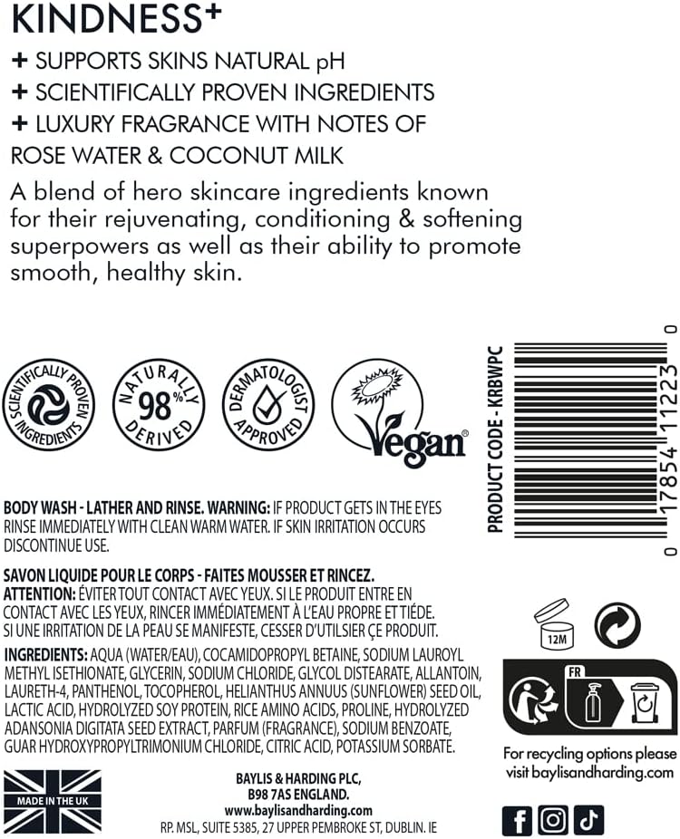 Baylis And Harding Kindness Plant Collagen Body Wash 500ml-4