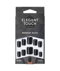 Elegant Touch Black Nail With Glue 24 Nails