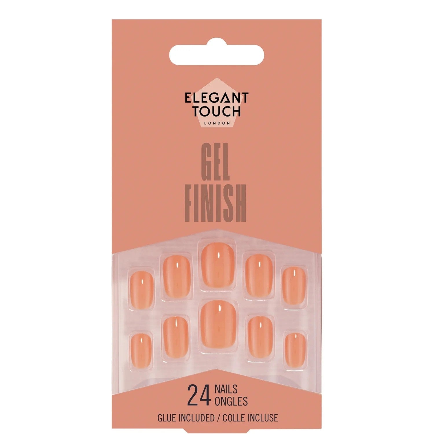 Elegant Touch Apricot Crush Nail Gel Finish 24 Nails