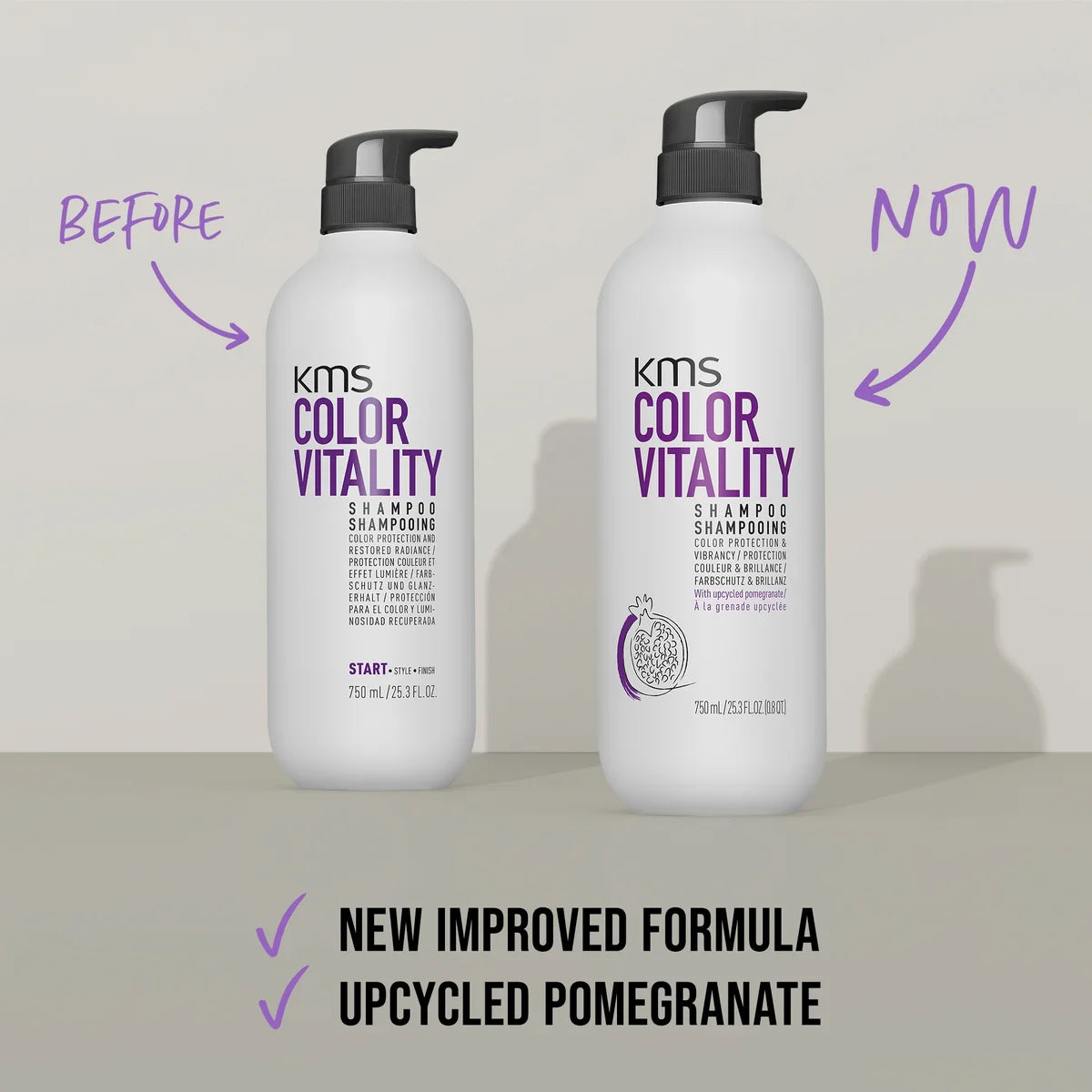 KMS Color Vitality Shampoo New Pack 750ml / 300ml