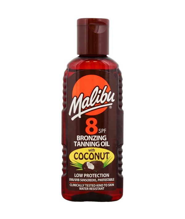 Malibu Bronzing Tanning Oil Tropical Coconut Fragrance SPF8